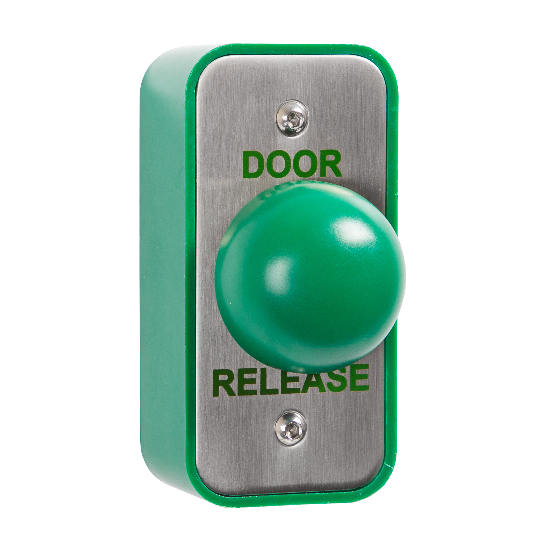 Dual Unit Green Domed Press to Exit and Emergency Door Release