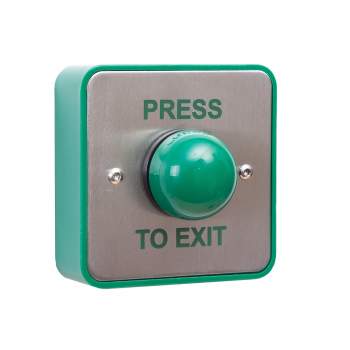 RGL Standard Stainless Steel Green Button Press to Exit 